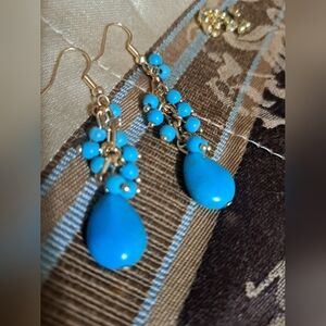 Gold and Turquoise Earrings
